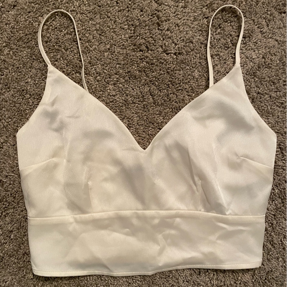 Abercrombie & Fitch Cream Textured Top